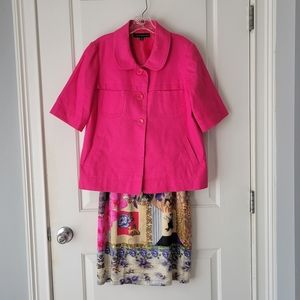 Bright Pink Harve Benard Button Up Jacket Blazer … - image 1